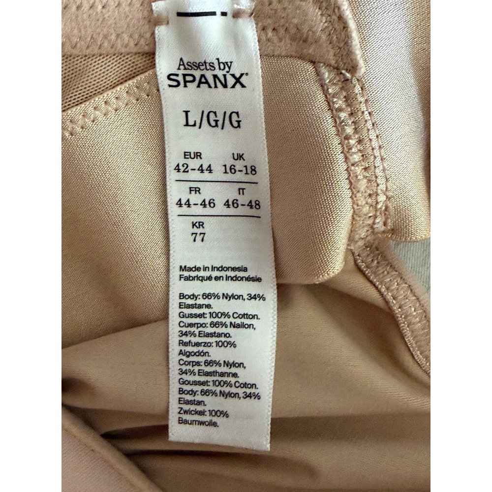 NWT Assets by SPANX Shaping Bodysuit Womens Large Nude Strapless Cupped 10216R - Picture 2 of 7